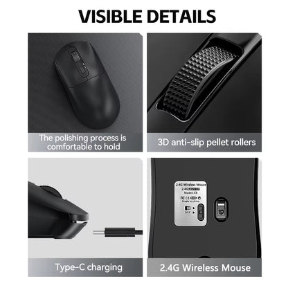 X8 Wireless Gaming Mouse 500Mah TYPE-C Rechargeable Office Mouse Suitable for Laptop Desktop Computers