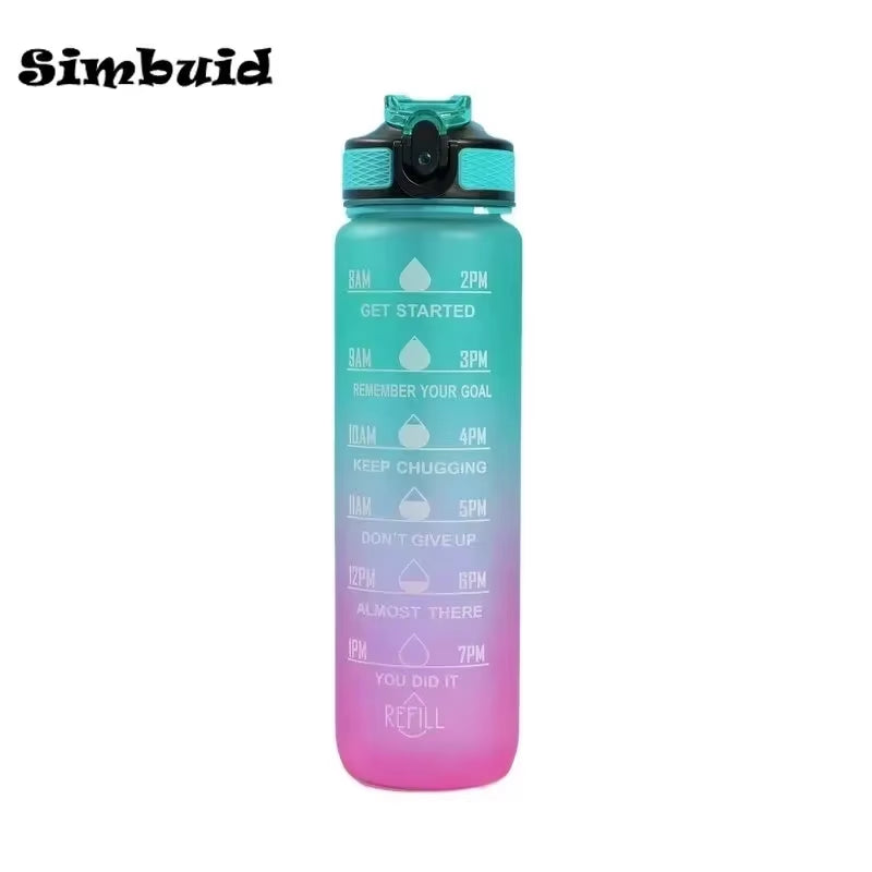 1L Water Bottle Portable Sport Water Bottle Pretty Drink Bottle Leakproof Gym Water Bottle for Outdoor Travel Fitness Cycling