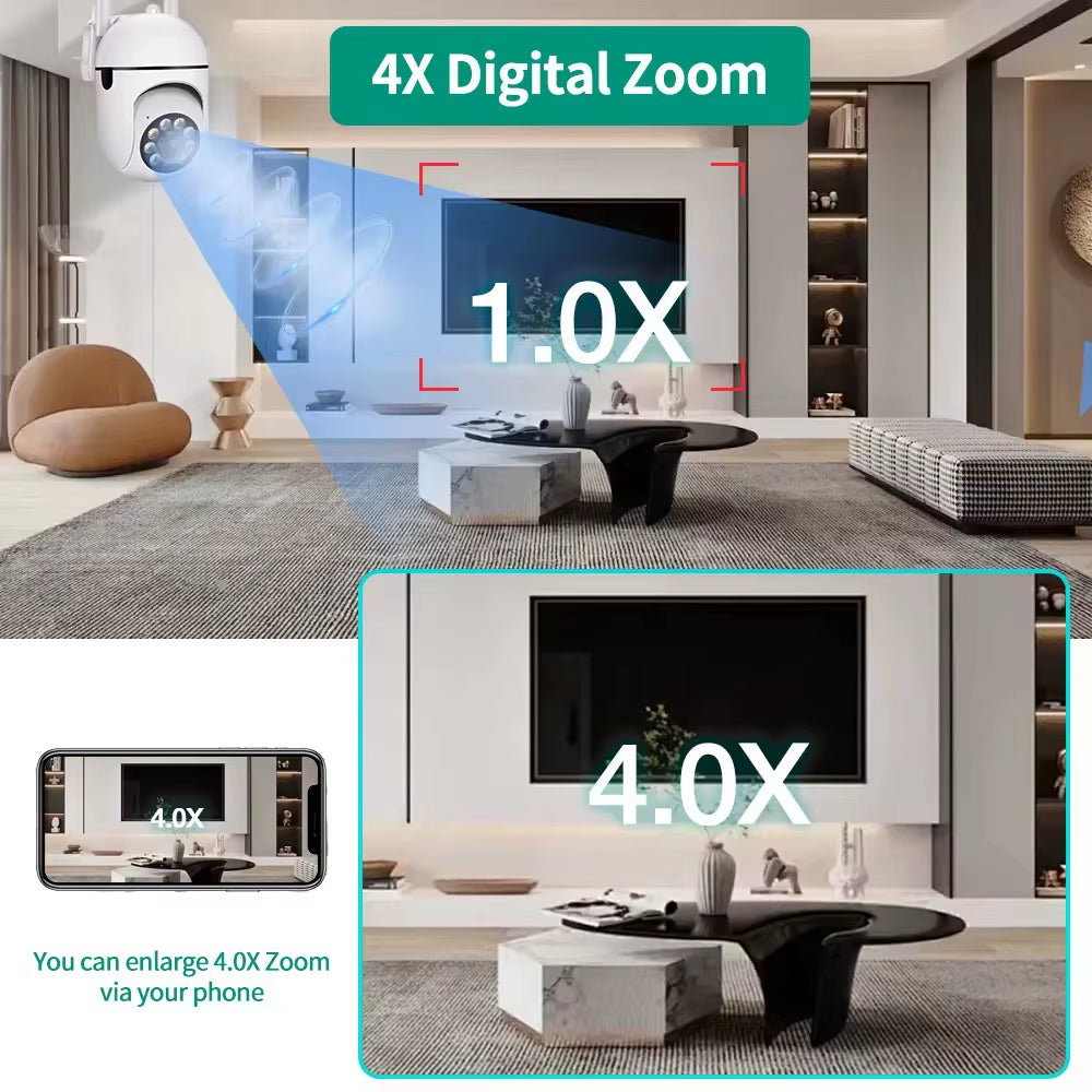 3MP IP Wifi Camera Baby Monitor Indoor Security Camera with Phone App 2-Way Audio, Infrared Night Vision 2.4 Ghz