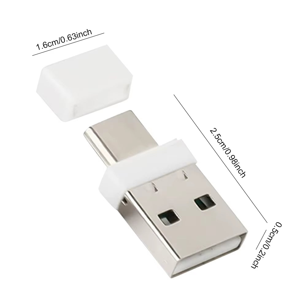 USB and Type C Mouse Jiggler 2 in 1 Undetectable Mouse Shaker Driver-Free Mouse Mover Prevent for Laptop Keep Computer Awake