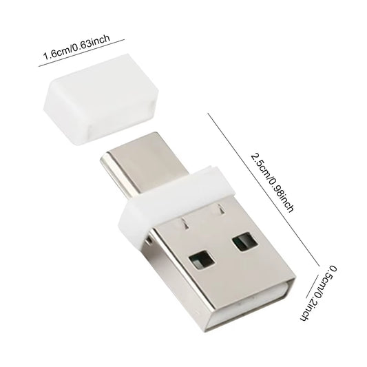 USB and Type C Mouse Jiggler 2 in 1 Undetectable Mouse Shaker Driver-Free Mouse Mover Prevent for Laptop Keep Computer Awake